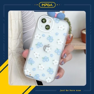 Ốp Lưng In Hình Bông Hoa Màu Xanh Cute Dễ Thương Cho Điện Thoại iPhone 11 12 13 14 Pro Max Blue Daisy Njoyshop