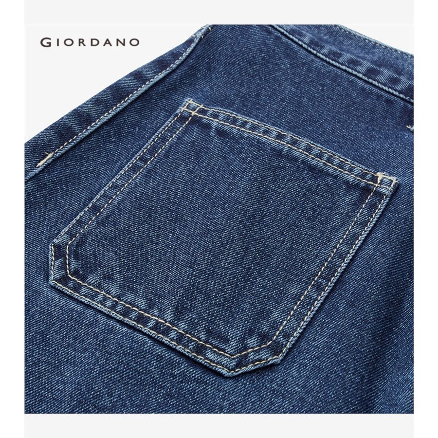 Chân váy dài GIORDANO 13463662 denim lưng cao phối nhiều túi thời trang dành cho nữ