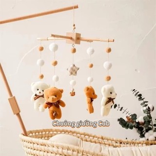 Bộ treo cũi cho bé chuông treo nôi cho bé cây treo nôi cho bé Gấu nâu và trắng