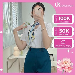Áo Sơ Mi Ngắn Tay UK FASHION Thiết Kế Cổ Ve  Thanh Lịch Chất Vải Nhập Hàn Cao Cấp UKSM2305026