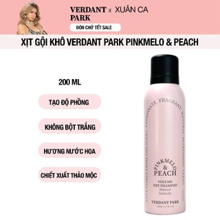  Xịt khô phồng tóc VERDANT PARK 200ml dầu gội khô kiềm dầu mùi Đào Pinkmelo Peach Verdantpark VDPK01 