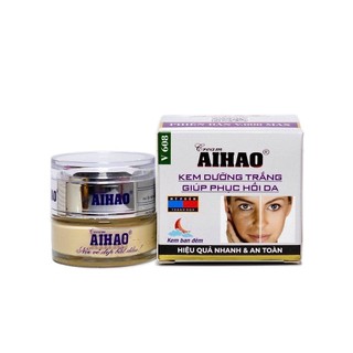 Aihao Kem Dưỡng Trắng Giúp Phục Hồi Da Hư Tổn Đen Sạm (kem ban đêm) 22gr