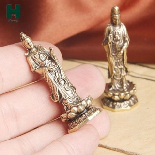 Tượng Quan Âm Mini Đứng Trên Tượng Đồng Sen Điêu Khắc Thần Thoại Trung Quốc Cho