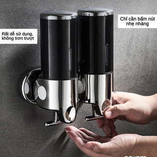 Chai đựng sữa tắm và dầu gội dán tường nhà tắm ấn nút, Bình đựng dầu gội sữa tắm xà phòng tắm gội