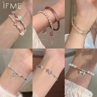 If me vòng tay nữ đá mặt trăng hạt trái tim ngọc trai lắc tay cho trang sức phụ kiện