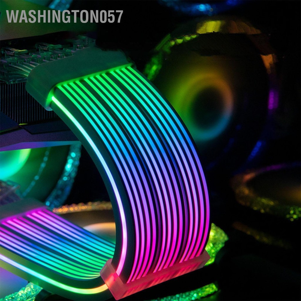 Washington057 Cáp nối dài ARGB 3 X 8 PIN Nam sang Nữ mở rộng nguồn RGB linh hoạt 345mm