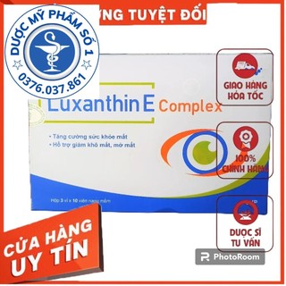 ✅ Viên uống bổ mắt, giảm mỏi mắt, khô mắt, cải thiện thị lực Luxanthin E Complex