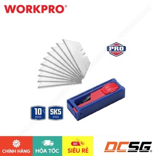 Lưỡi dao rọc cáp bằng thép SK5, kèm hộp đựng (1set = 10 cái) Workpro WP213001, WP213002 | DCSG