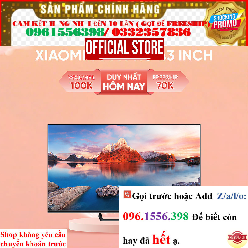 Tổng kho Xiaomi TV A Pro 43 inch/A 43 inch - Chính Hãng - BH 24 Tháng