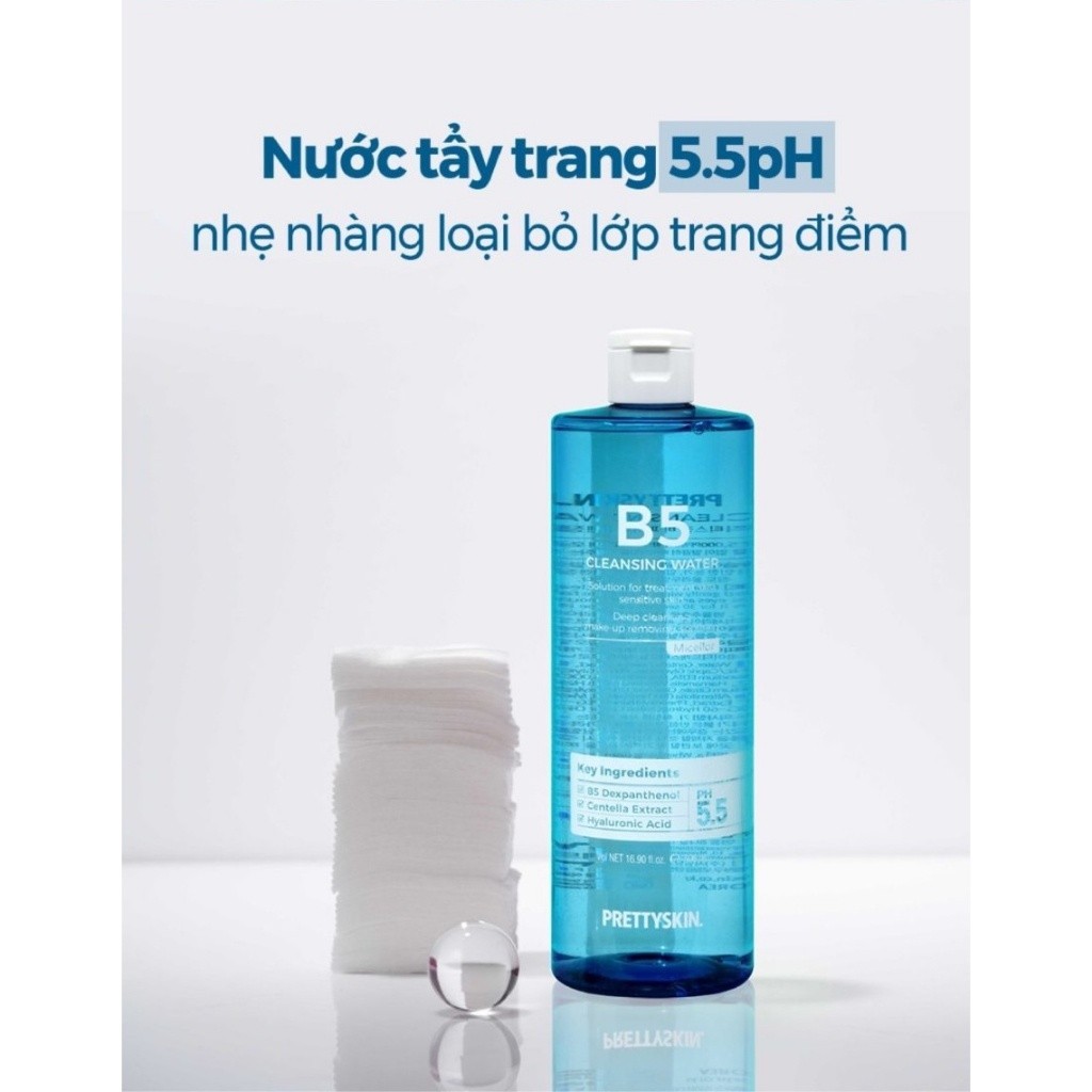 Nước Tẩy Trang Prettyskin B5 Phục Hồi Cho Da 500ml