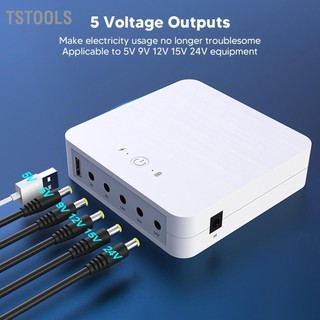 Tstools bộ lưu điện pin dự phòng 5v 9v 12v 15v 24v đầu ra nguồn liên tục mini cho modem router camera dc5‑12v