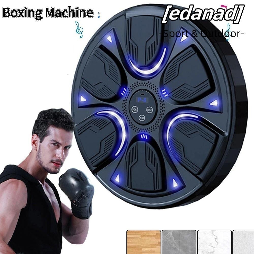 Edanad Máy đấm bốc âm nhạc thông minh, đấm bốc thể thao Bluetooth Punching Pad Boxing Wall Target, Tập thể dục thư giãn Tập thể dục phản ứng nhanh nhẹn Tập thể dục LED Lightbag Home