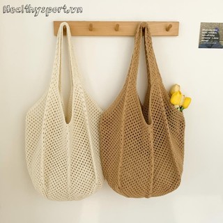 Túi Tote nữ móc Túi dệt kim thời trang Túi Tote rỗng cho bãi biển mùa hè
