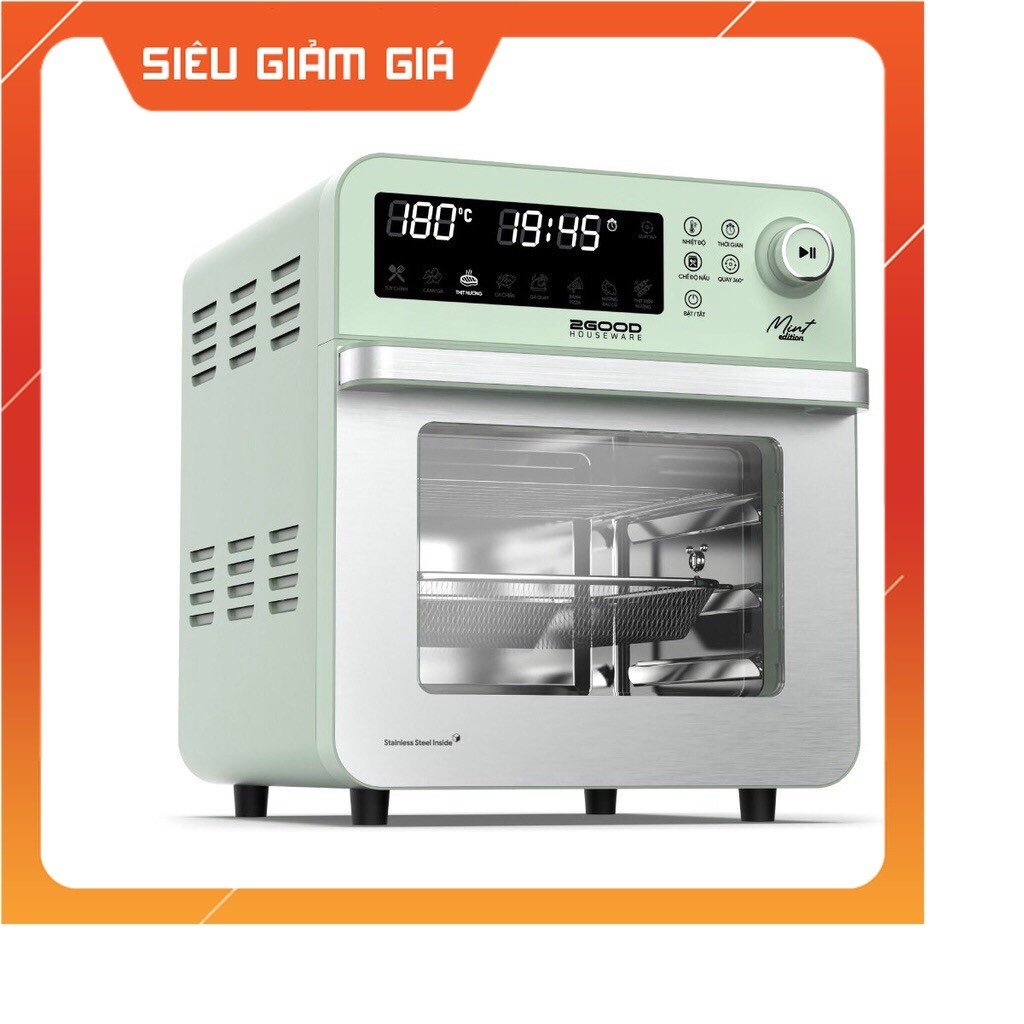 Nồi chiên không dầu 2GOOD Vortex S19 (14,5 Lít), Lõi Inox 304BA bóng chống gỉ đa chức năng 2GOOD S-1