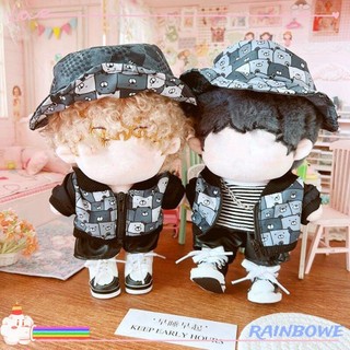Bộ quần áo vest 20cm màu cầu vồng dễ thương cho búp bê