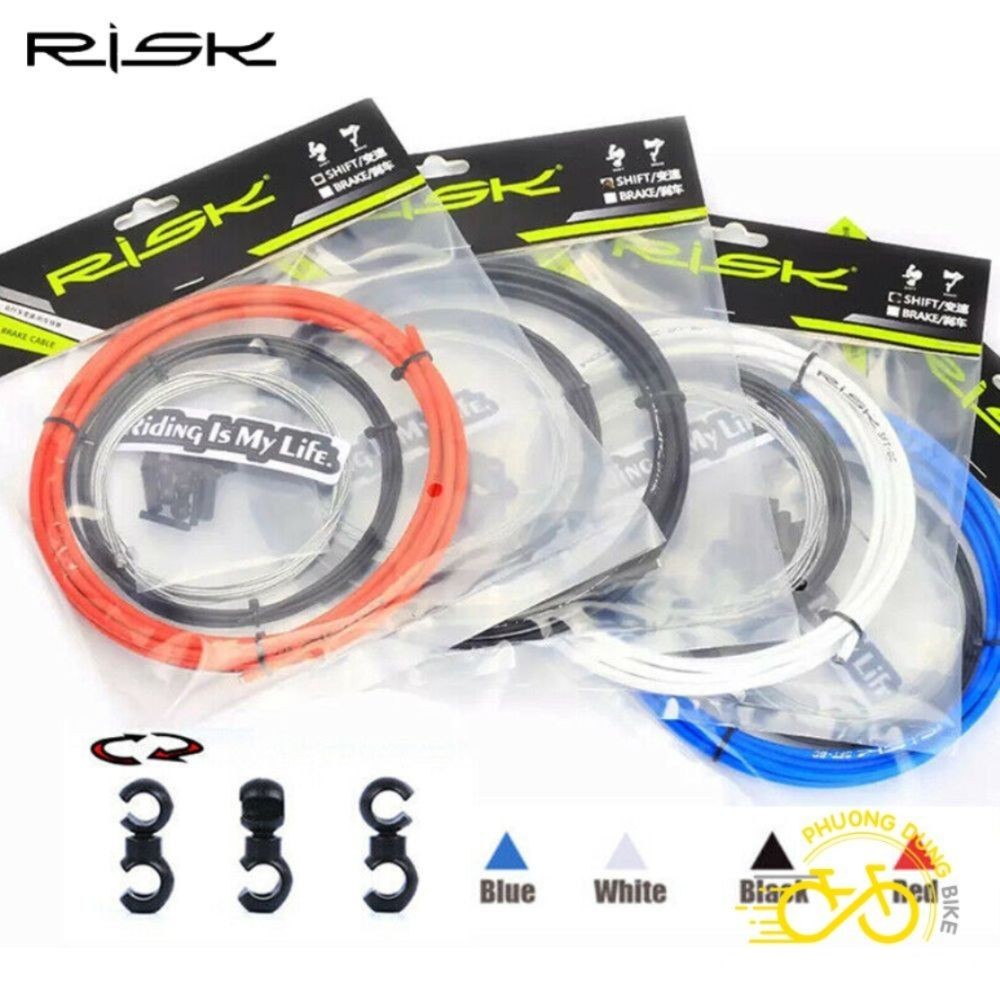 Bộ vỏ ruột dây đề dây phanh xe đạp RISK