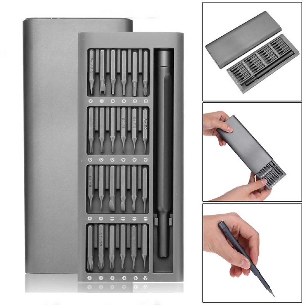 Bộ Tua Vít Đa Năng, Bộ Tô Vít Đa Năng Mini 24 Đầu Nhỏ Sửa Điện Thoại, Mở Laptop, Mắt Kính, Đồng Hồ