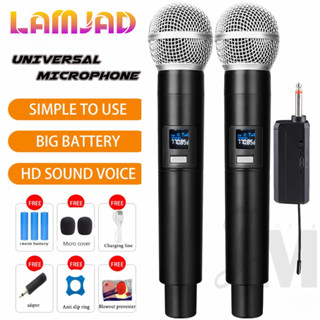   SALE MẠNH  Micro Cầm Tay Không Dây 2 Trong 1 Tích Hợp Đầu Nhận Có Thể Sạc Lại Dùng Để Hát Karaoke   Tiệc Cưới 