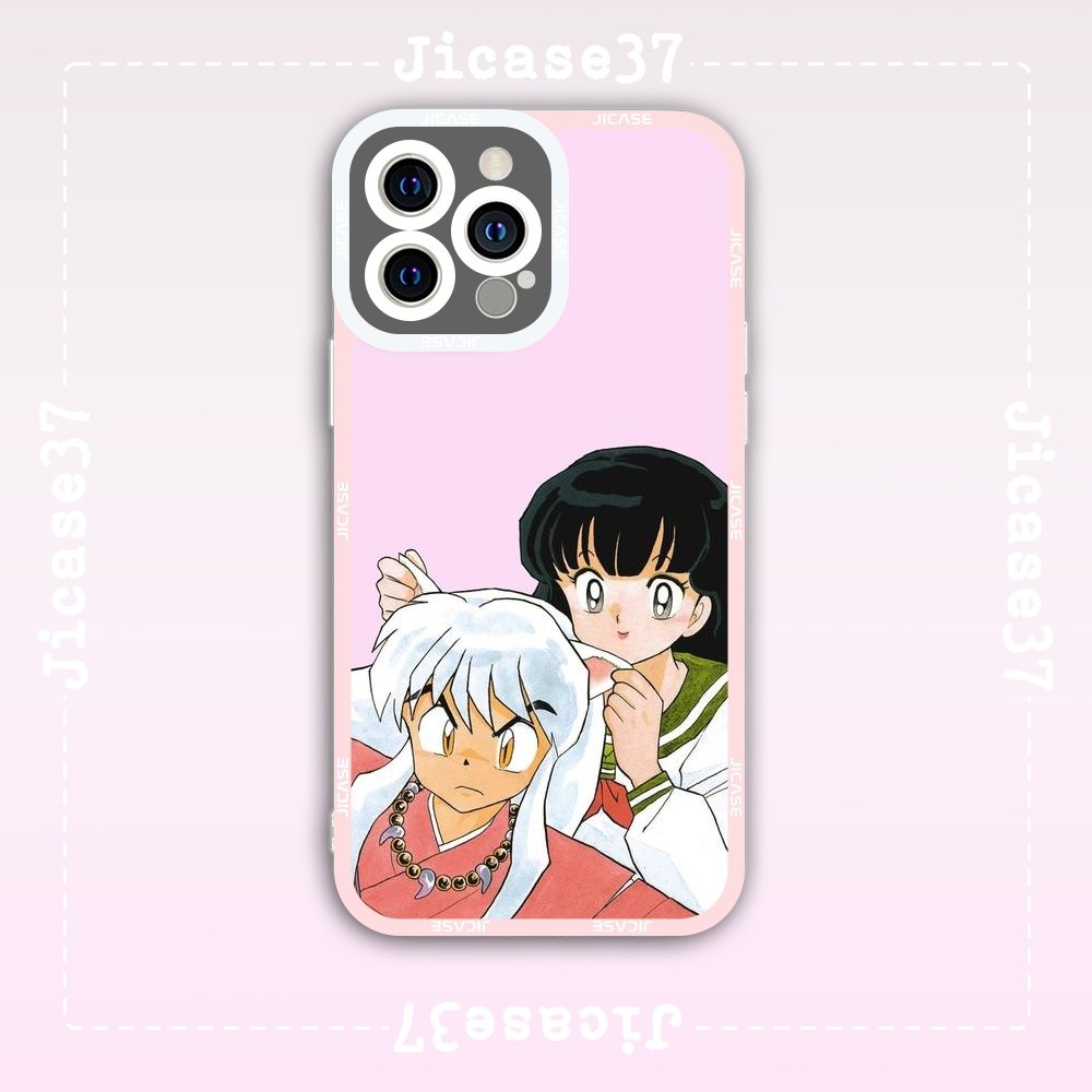 Ốp lưng iPhone Cạnh Vuông Samsung Xiaomi Oppo Chủ đề anime Inuyasha Khuyển dọa xoa