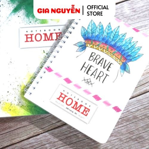 Sổ lò xo bìa bồi cao cấp Home A4 300 Trang Hải Tiến A4/B5 -- Gia Nguyễn