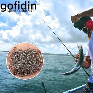 gofidin 100 Móc Khóa Hình Oval Bằng Thép Không Gỉ Bền Bỉ Chất Lượng Cao Cho Câu Cá