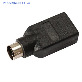 PeaceShells USB To PS2 Adapter Cable Round Head Mouse And Keyboard Interface Converter VN