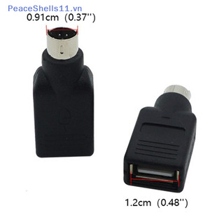 PeaceShells USB To PS2 Adapter Cable Round Head Mouse And Keyboard Interface Converter VN