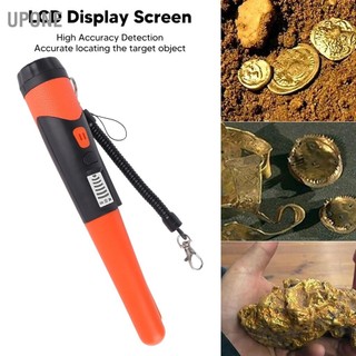 UPONE Máy dò kim loại màu cam với màn hình hiển thị LCD Đầu tìm kiếm kho báu Xác định chính xác