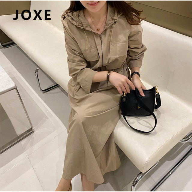 Áo Khoác Gió Dáng Dài Có Nón Thời Trang Xuân Thu Jxe 1356 # 2024
