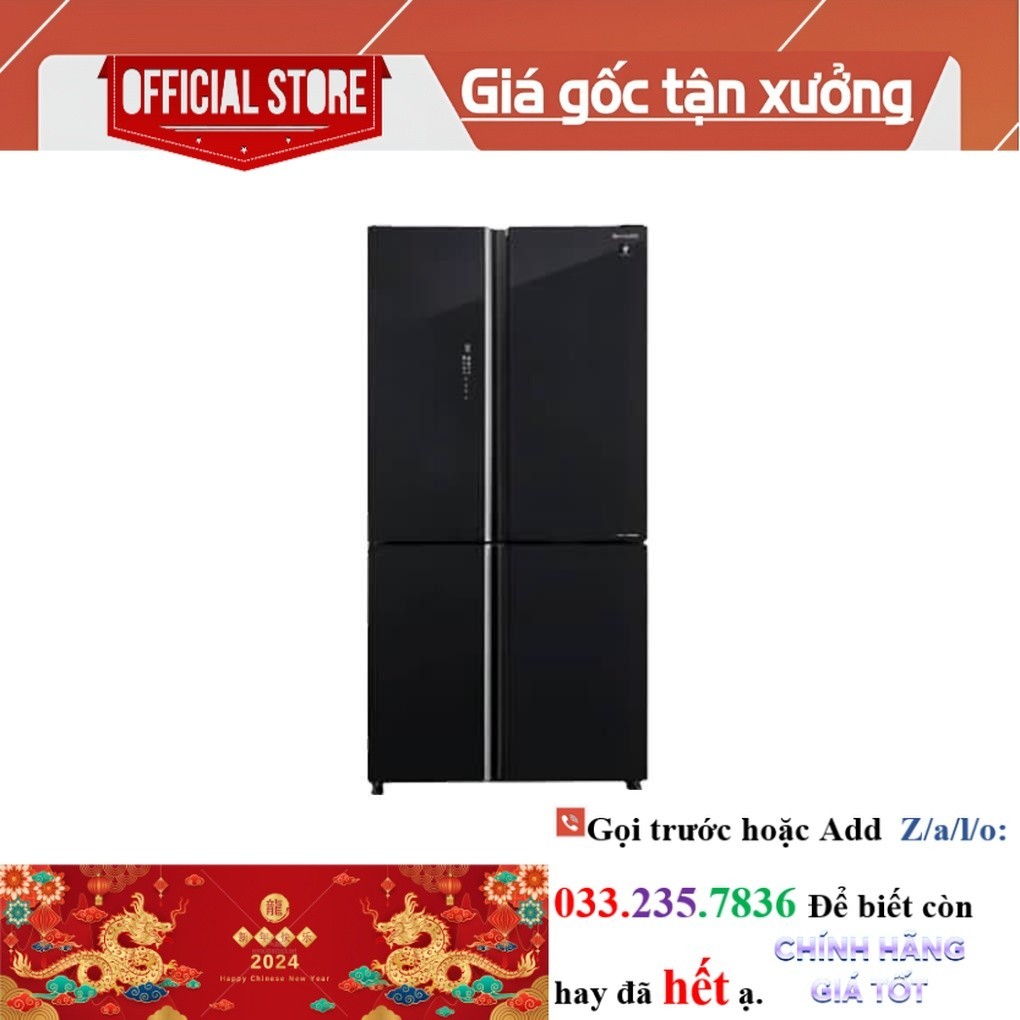 R.ẻ> Tủ lạnh Sharp Inverter 572 lít SJ-FXP640VG-BK Màu đen