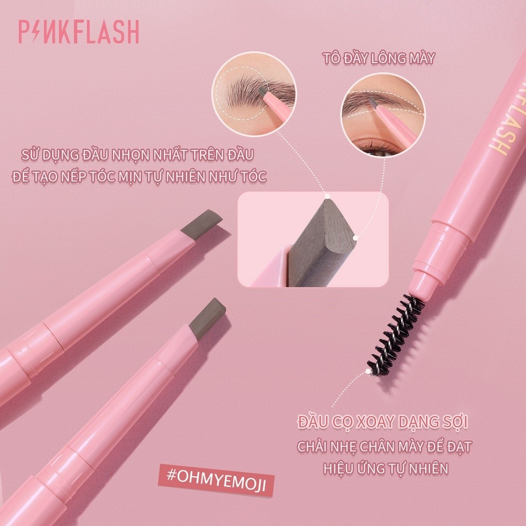 Bút Kẻ Lông Mày PINKFLASH OhMyEmoji,  SkinnyLine Dễ Tán Chống Nước Giữ Màu Lên Đến 8h | BigBuy360 - bigbuy360.vn