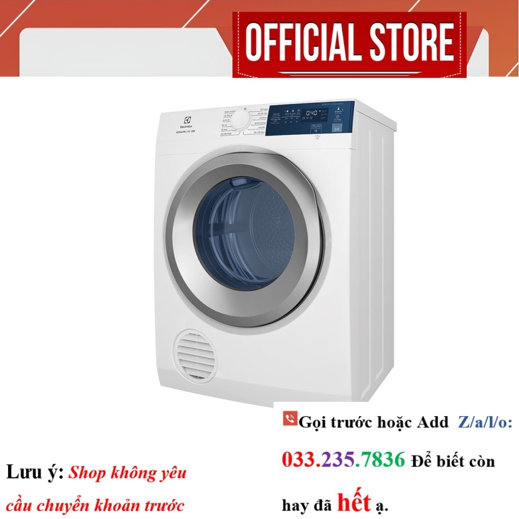 [EDS854J3WB]  Máy sấy thông hơi Electrolux 8.5 kg EDS854J3WB <Sale<