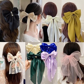 Hàn quốc nơ lớn ruy băng kẹp tóc ruy băng kẹp tóc thanh lịch phụ kiện tóc