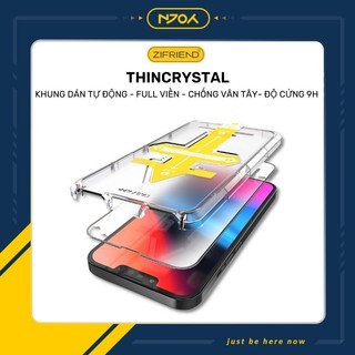 Kính Cường Lực Trong Suốt Zifriend Có Khung Dán Cho Điện Thoại iPhone 14 Pro Max 13 12 11
