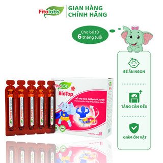 Siro Tăng Đề Kháng Cho Bé Fitolabs Biotop Giúp Ăn Ngon, Hấp Thu Tốt, Bé Phát Triển Toàn Diện Hộp 20 Ống FITO2