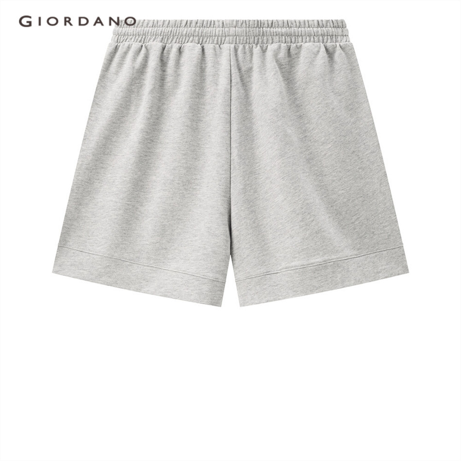 GIORDANO WOMEN Elastic waist loose cotton shorts 13403242