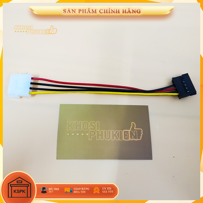 cáp nguồn chống cháy, chịu nhiệt- Dây chuyển nguồn 15pin sata cái csang ide 4pin đực - 15pin sata to