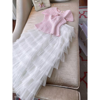 Set Dạ Váy Tầng Chouchou - Hồng
