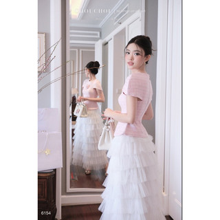Set Dạ Váy Tầng Chouchou - Hồng