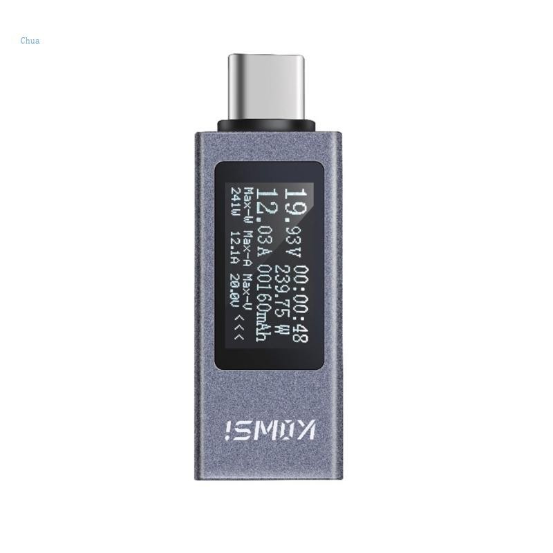 Chu KOWSI USB C Đồng hồ đo điện áp Máy kiểm tra dòng điện USB Máy dò sạc điện thoại