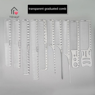 1 lược chải tóc cân laser trong suốt lược làm tóc chuyên nghiệp lược chải tóc salon cắt tóc dụng cụ tạo kiểu tóc lược cắt tóc mới