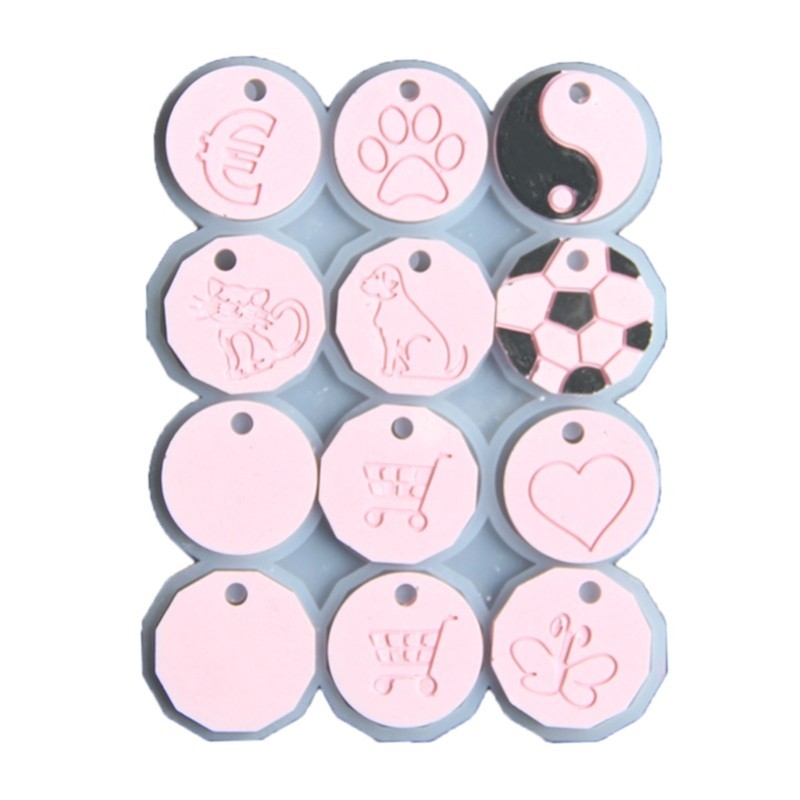 Fine Easy to Clean Round Card Mold Mã thông báo độc đáo Làm khuôn giọt pha lê