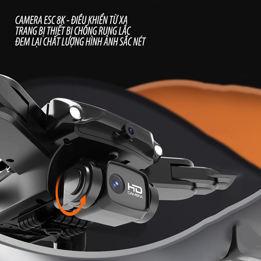 Máy Bay Flycam Camera Kép 8k AE5Pro, Cảm biến chống va chạm ,Định vị GPS chế độ camera xoay vòng, chống rung lắc | BigBuy360 - bigbuy360.vn