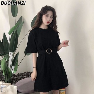 Duohanzi Áo thun ngắn tay ngắn tay dáng rộng và đa năng phong cách Hàn Quốc mới phong cách Hàn Quốc