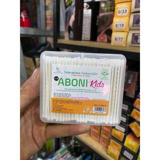 Tăm bông gỗ cho bé 200 cây aboni kids