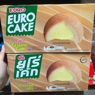 Hôp bánh trứng Thái Lan Euro Cake - Bánh bông lan trứng thái chính hãng 204gr 12pcs nhân kem trứng Lan Chi
