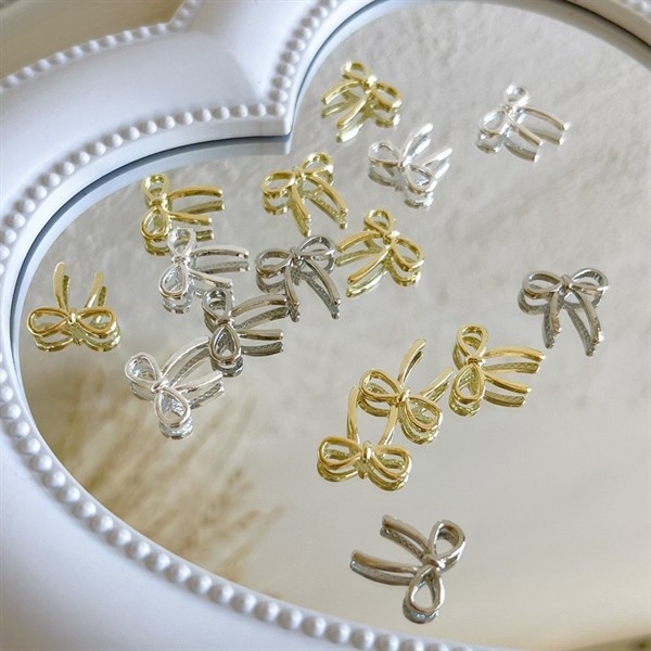 Charm  nơ gắn móng size to ( set 10 cái)