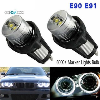 1 cặp bóng đèn đánh dấu 6000k lỗi tự do mắt thiên thần halo led cho-bmw 3 e90 e91