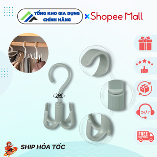 Móc nhựa treo đồ 4 chấu xoay 360 độ cực tiện lợi treo đồ, giày, túi xách, quần áo