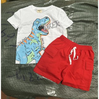 Bộ quần áo khủng long quần đỏ Samsoo size 10-25kg